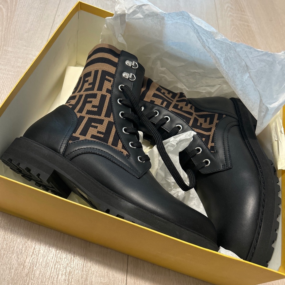Fendi Women's Rockoko Combat Boots